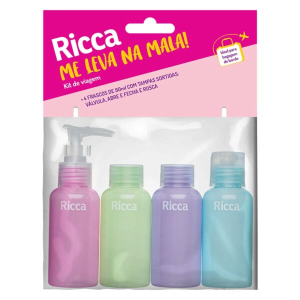 Conjunto Com 4 Frascos de Viagem Ricca - Image 2