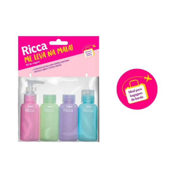 Conjunto Com 4 Frascos de Viagem Ricca - Image 5