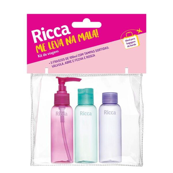 Conjunto Com 3 Frascos de Viagem Ricca - Image 2