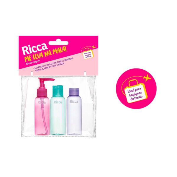Conjunto Com 3 Frascos de Viagem Ricca - Image 5
