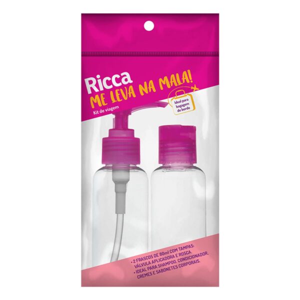 Kit de Viagem Com Dois Frascos Colors Ricca - Image 2